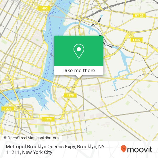 Mapa de Metropol Brooklyn Queens Expy, Brooklyn, NY 11211