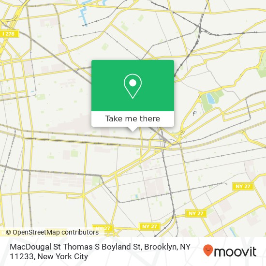 MacDougal St Thomas S Boyland St, Brooklyn, NY 11233 map