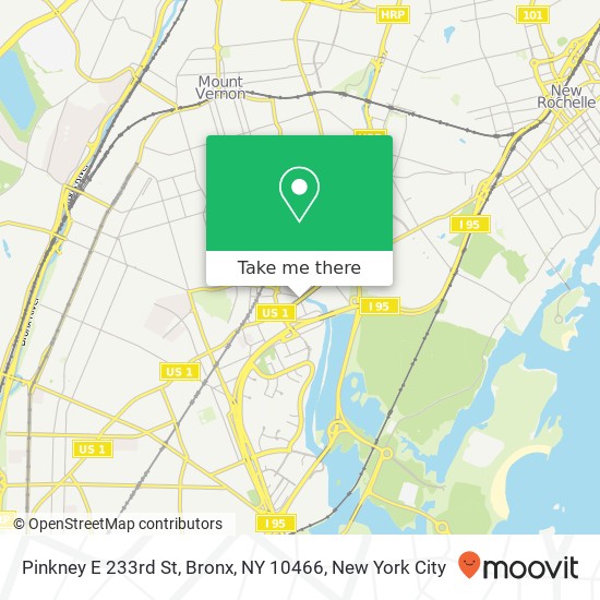 Mapa de Pinkney E 233rd St, Bronx, NY 10466