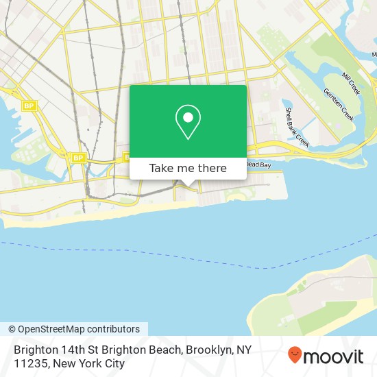 Mapa de Brighton 14th St Brighton Beach, Brooklyn, NY 11235