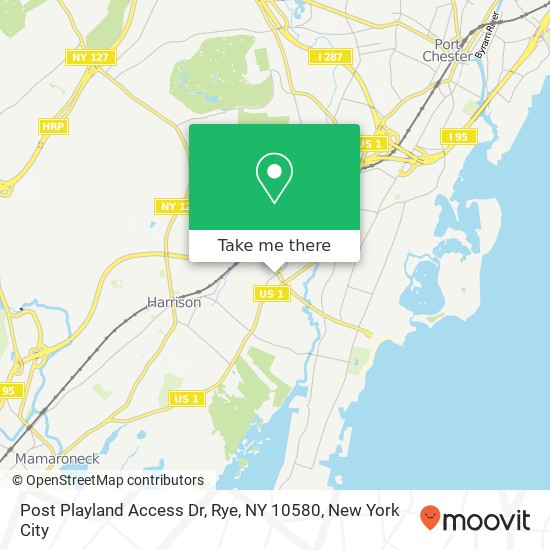Post Playland Access Dr, Rye, NY 10580 map