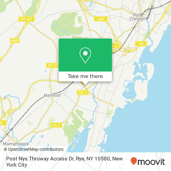Post Nys Thruway Access Dr, Rye, NY 10580 map