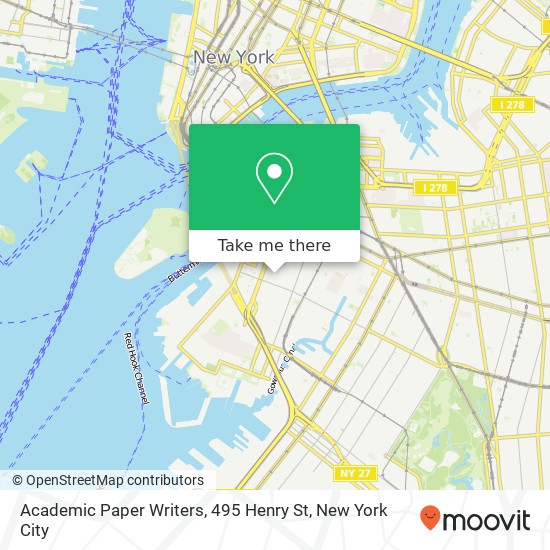 Mapa de Academic Paper Writers, 495 Henry St