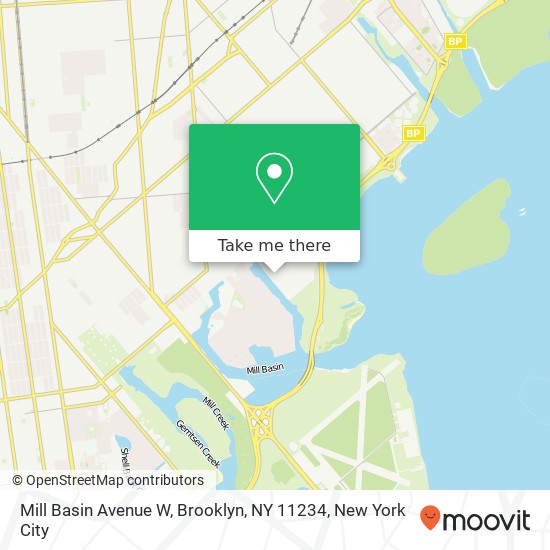 Mapa de Mill Basin Avenue W, Brooklyn, NY 11234