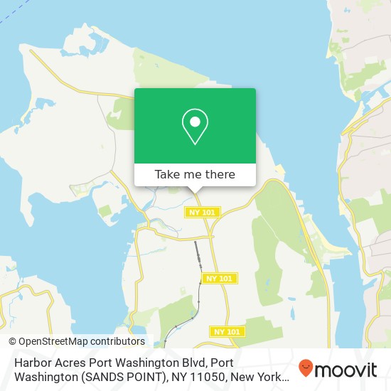 Harbor Acres Port Washington Blvd, Port Washington (SANDS POINT), NY 11050 map
