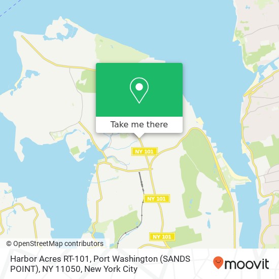 Harbor Acres RT-101, Port Washington (SANDS POINT), NY 11050 map