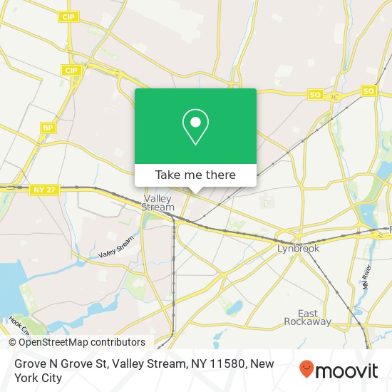 Mapa de Grove N Grove St, Valley Stream, NY 11580