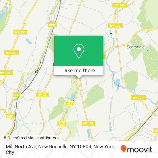 Mapa de Mill North Ave, New Rochelle, NY 10804