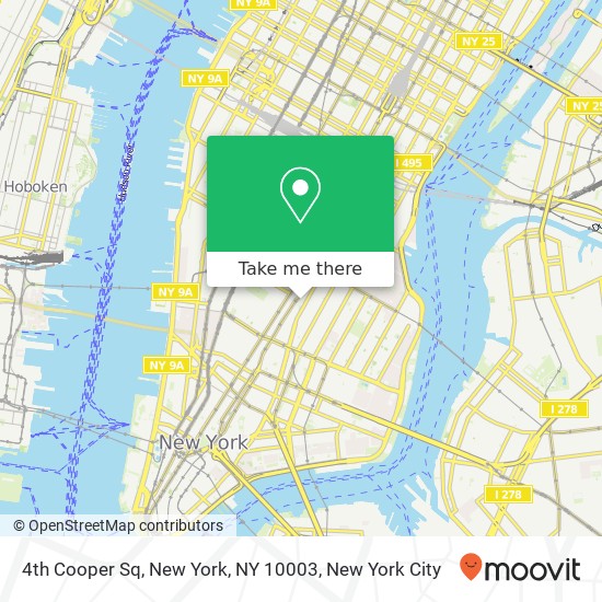 4th Cooper Sq, New York, NY 10003 map