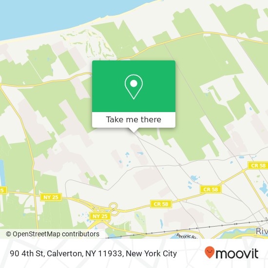 Mapa de 90 4th St, Calverton, NY 11933