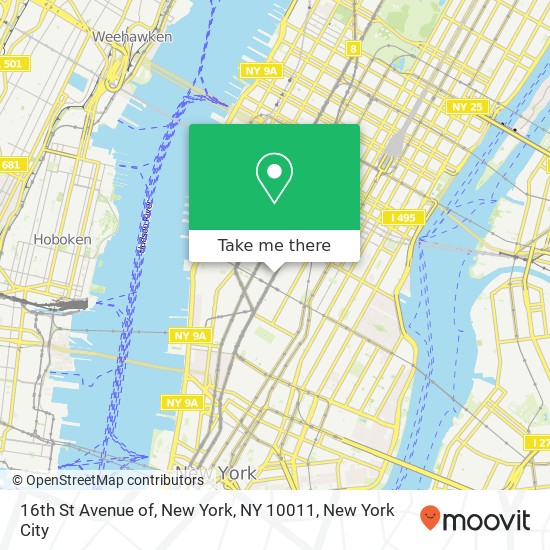 16th St Avenue of, New York, NY 10011 map