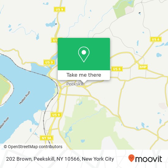 Mapa de 202 Brown, Peekskill, NY 10566