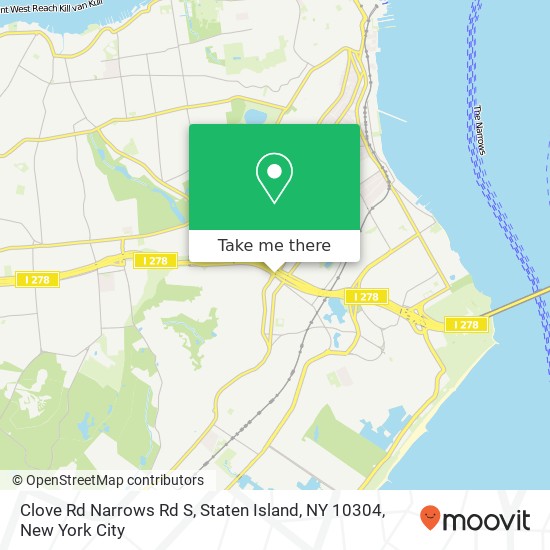 Mapa de Clove Rd Narrows Rd S, Staten Island, NY 10304