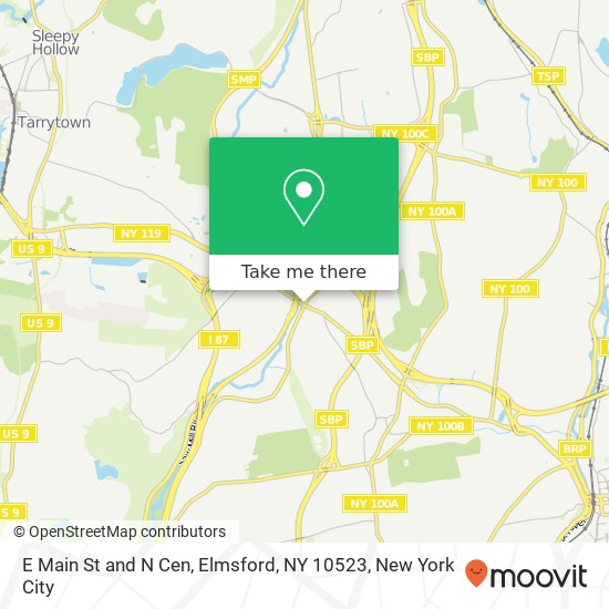 Mapa de E Main St and N Cen, Elmsford, NY 10523
