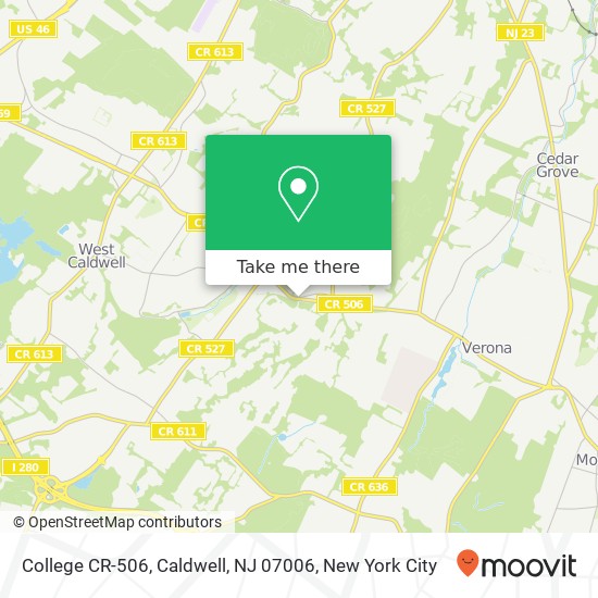 College CR-506, Caldwell, NJ 07006 map