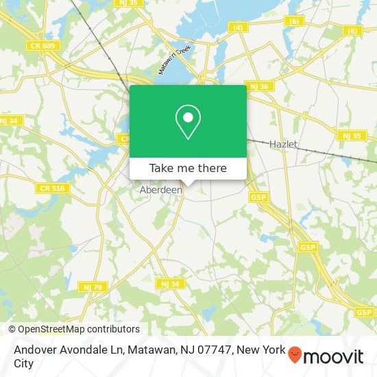 Andover Avondale Ln, Matawan, NJ 07747 map