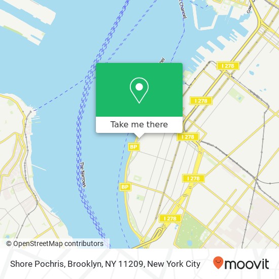Mapa de Shore Pochris, Brooklyn, NY 11209