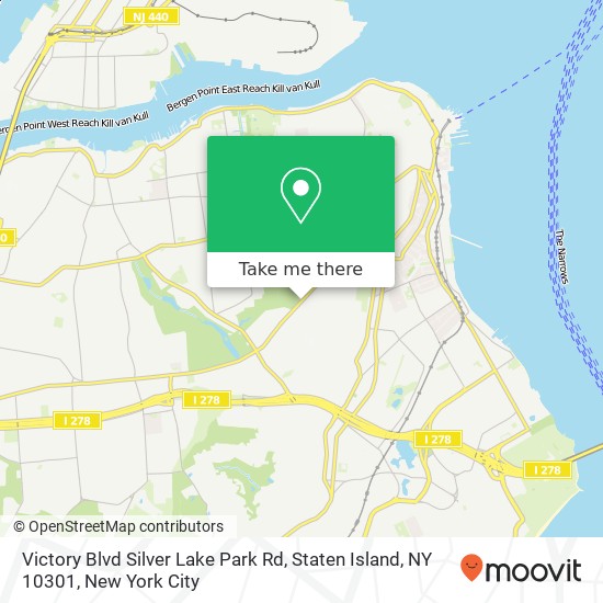 Mapa de Victory Blvd Silver Lake Park Rd, Staten Island, NY 10301