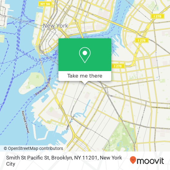 Mapa de Smith St Pacific St, Brooklyn, NY 11201