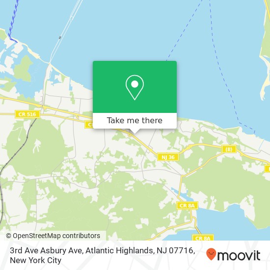 3rd Ave Asbury Ave, Atlantic Highlands, NJ 07716 map