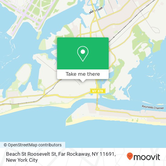 Mapa de Beach St Roosevelt St, Far Rockaway, NY 11691