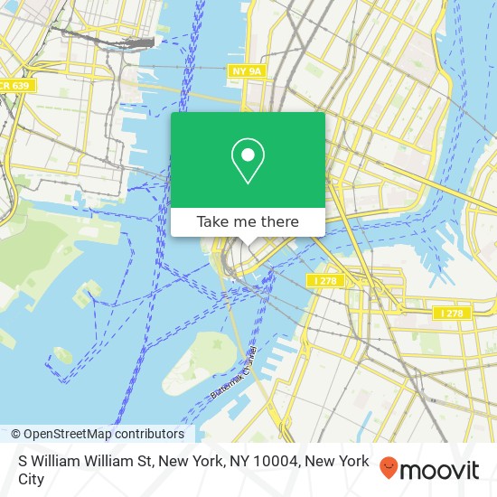 S William William St, New York, NY 10004 map