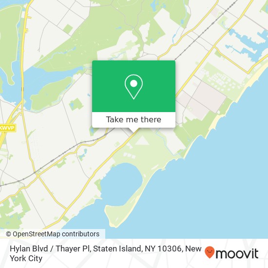 Mapa de Hylan Blvd / Thayer Pl, Staten Island, NY 10306