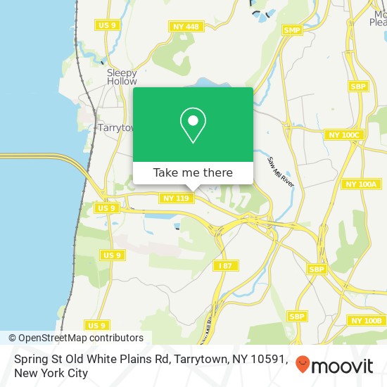 Mapa de Spring St Old White Plains Rd, Tarrytown, NY 10591