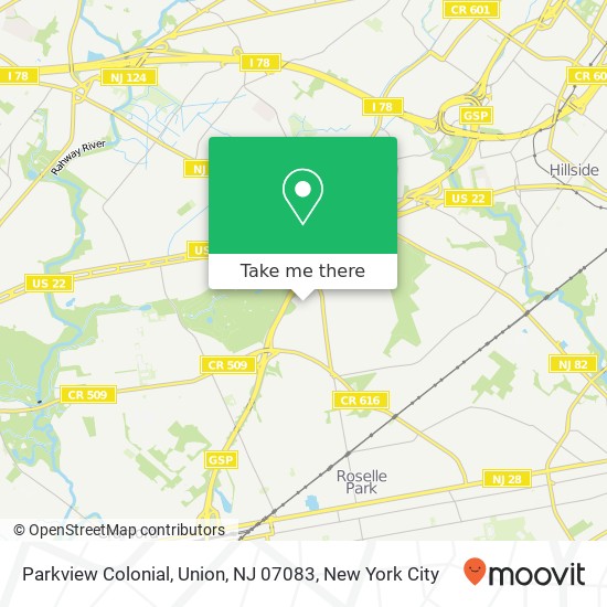 Parkview Colonial, Union, NJ 07083 map