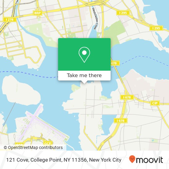 Mapa de 121 Cove, College Point, NY 11356