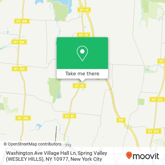 Washington Ave Village Hall Ln, Spring Valley (WESLEY HILLS), NY 10977 map