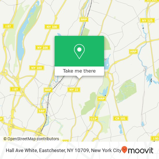 Mapa de Hall Ave White, Eastchester, NY 10709