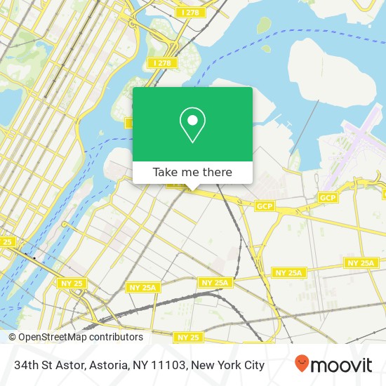 Mapa de 34th St Astor, Astoria, NY 11103