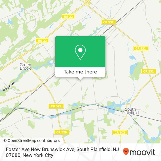 Foster Ave New Brunswick Ave, South Plainfield, NJ 07080 map