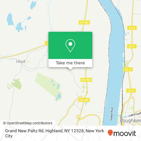 Mapa de Grand New Paltz Rd, Highland, NY 12528