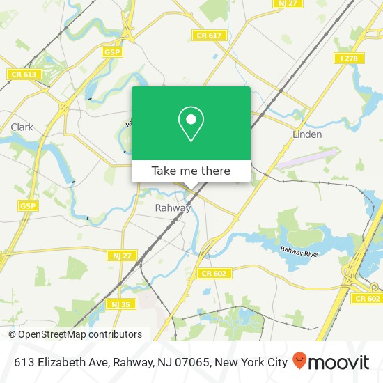 613 Elizabeth Ave, Rahway, NJ 07065 map