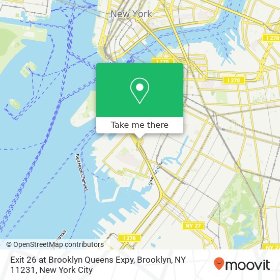 Mapa de Exit 26 at Brooklyn Queens Expy, Brooklyn, NY 11231