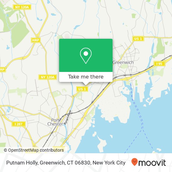 Mapa de Putnam Holly, Greenwich, CT 06830