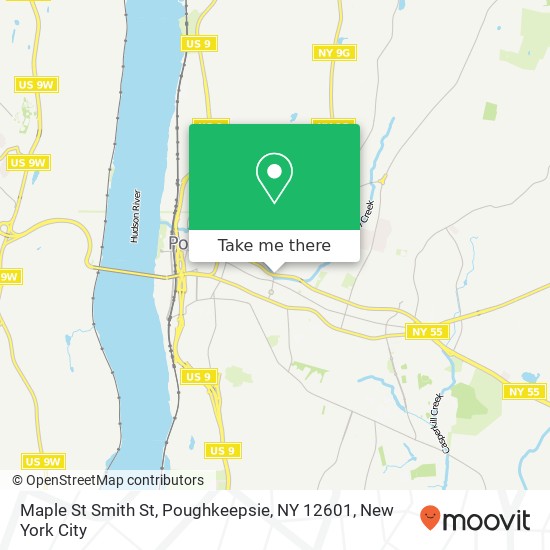 Mapa de Maple St Smith St, Poughkeepsie, NY 12601