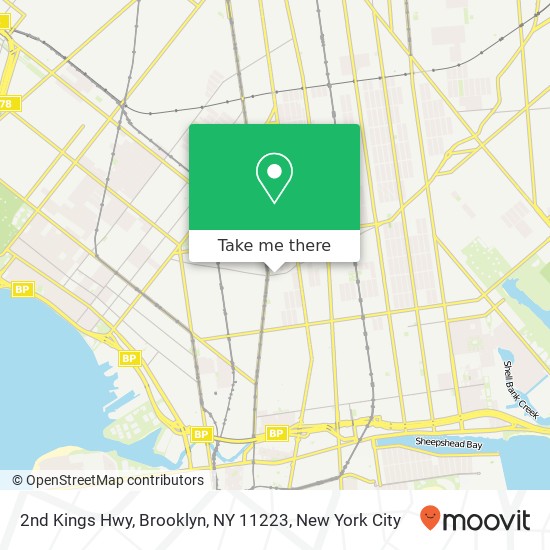 Mapa de 2nd Kings Hwy, Brooklyn, NY 11223