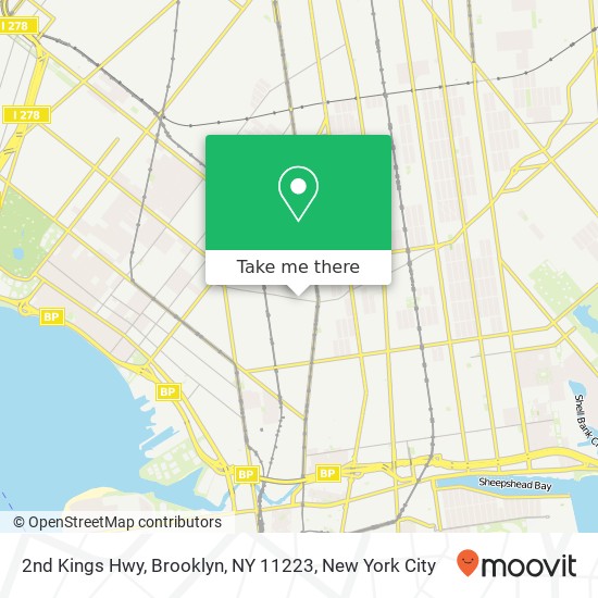 Mapa de 2nd Kings Hwy, Brooklyn, NY 11223