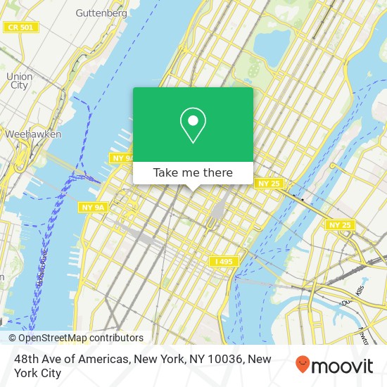 Mapa de 48th Ave of Americas, New York, NY 10036