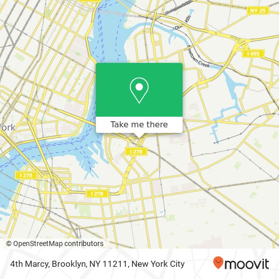 Mapa de 4th Marcy, Brooklyn, NY 11211