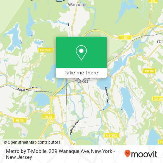 Mapa de Metro by T-Mobile, 229 Wanaque Ave