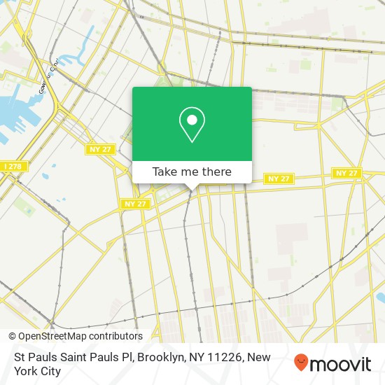 Mapa de St Pauls Saint Pauls Pl, Brooklyn, NY 11226