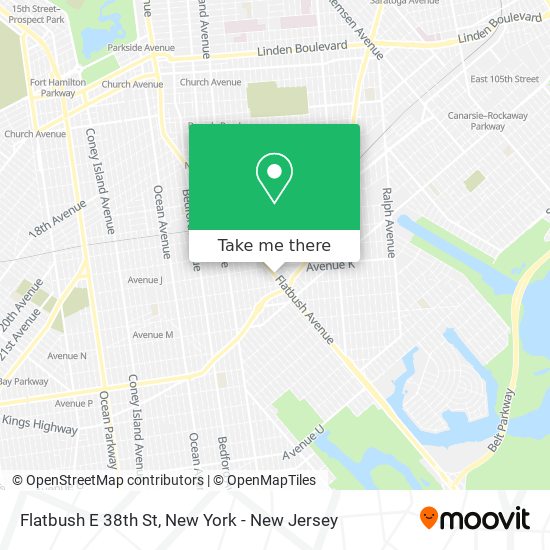 Mapa de Flatbush E 38th St