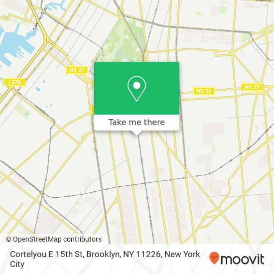 Cortelyou E 15th St, Brooklyn, NY 11226 map