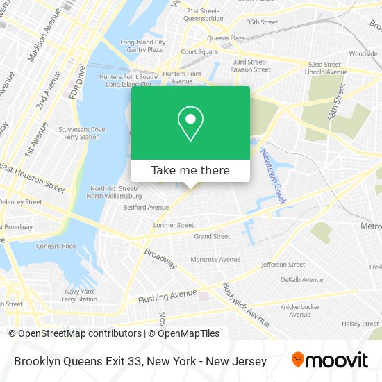 Brooklyn Queens Exit 33 map