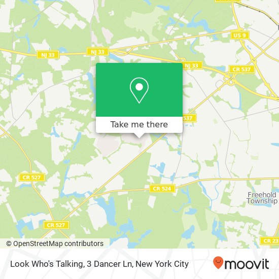 Mapa de Look Who's Talking, 3 Dancer Ln