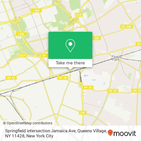 Mapa de Springfield intersection Jamaica Ave, Queens Village, NY 11428
